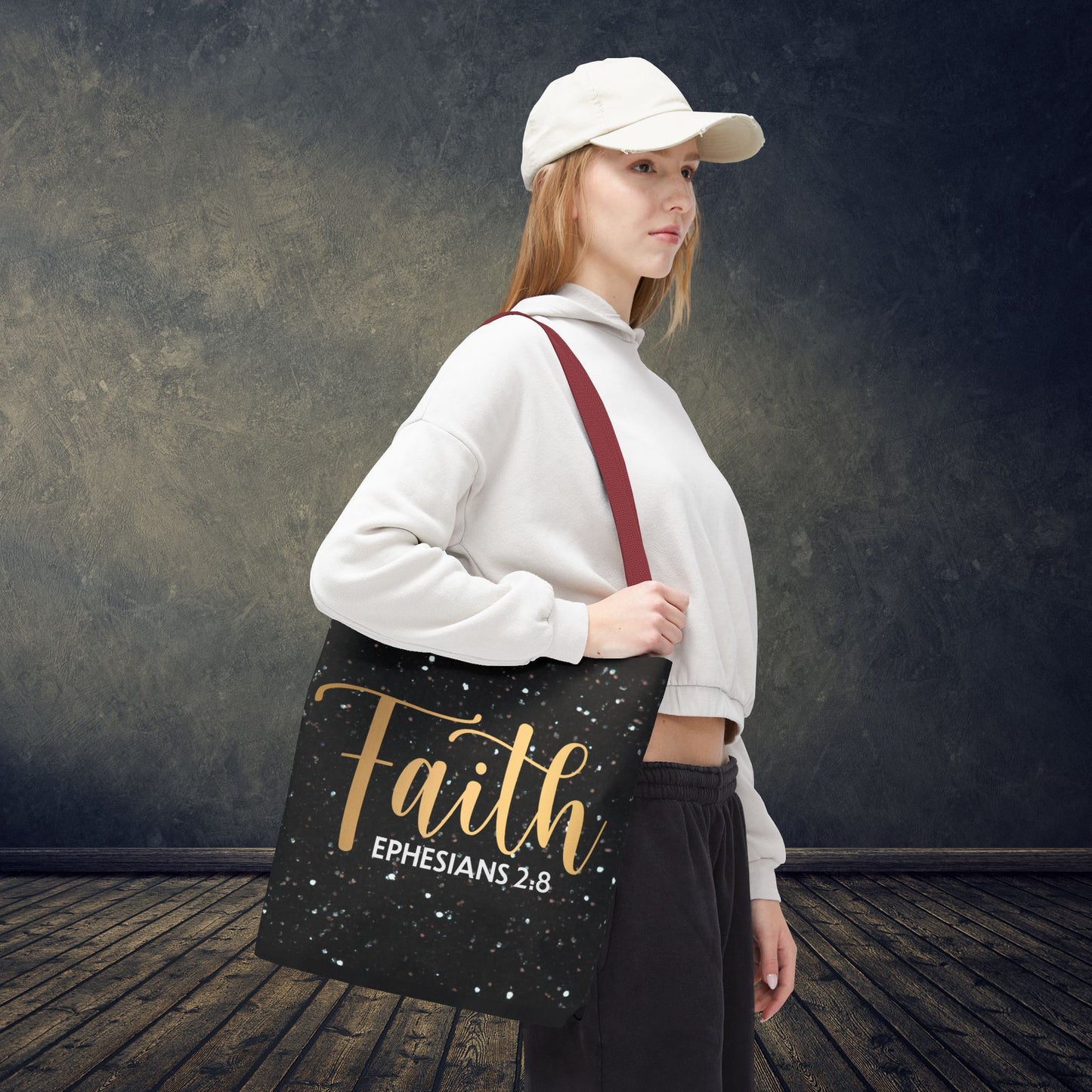 Ephesians 2:8 Travel Bag – Walk in Faith, Live in Grace Faith Tote Bag - Ephesians 2:8