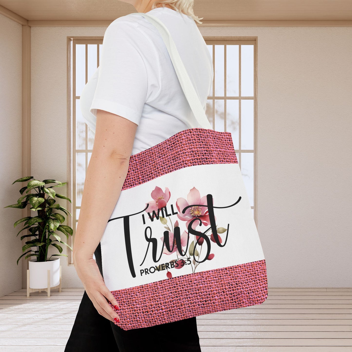 Trust Unshaken Laptop Travel Tote Bag – Proverbs 3:5 | Faith-Fueled Carryall for Daily Confidence Double sided print great for any occasion