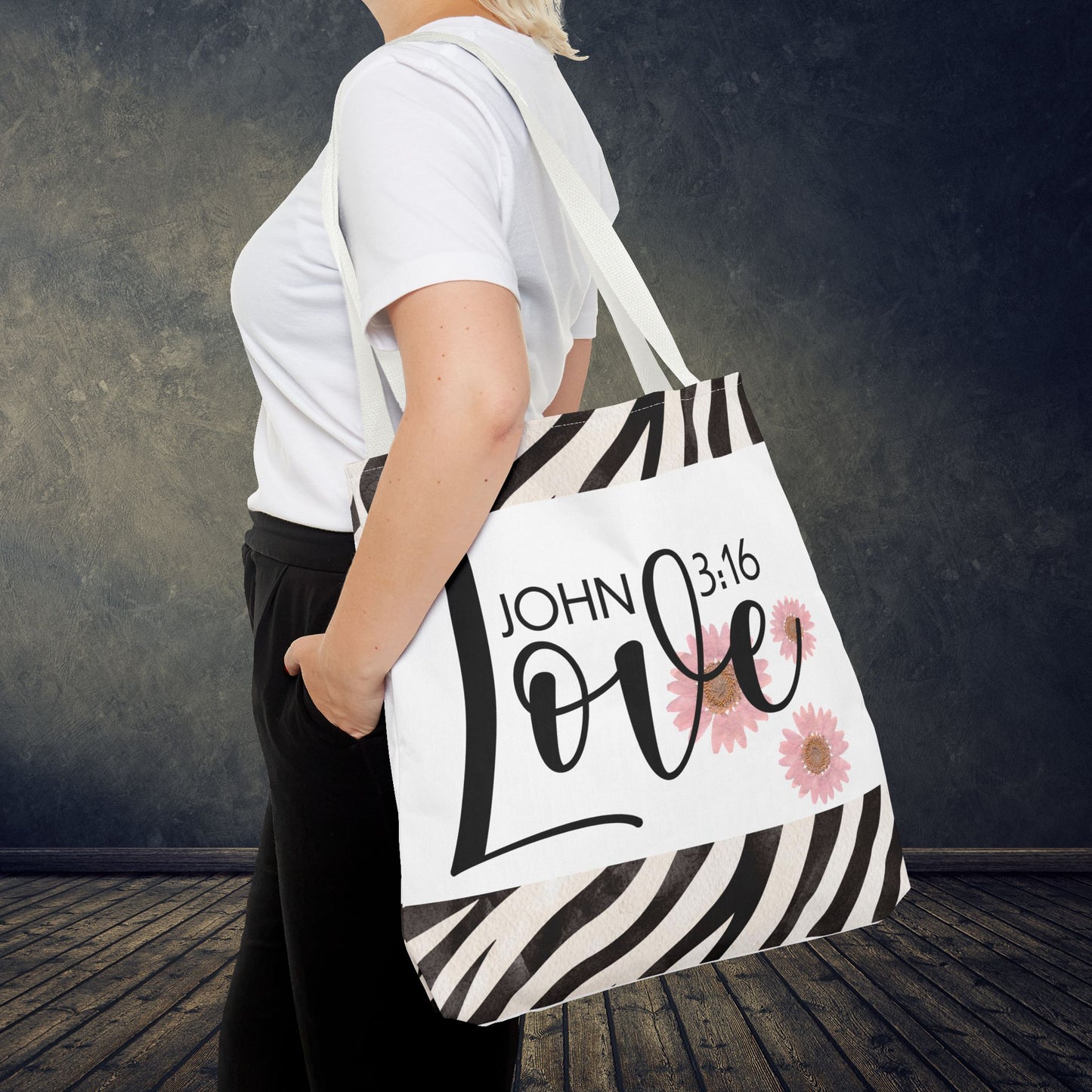 Love Unconditional Travel Bag – Inspired by John 3:16 | Faith-Filled Elegance for Everyday Use Double sided print